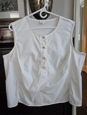 J.Jill White Sleeveless Top in Women's petite XL, White